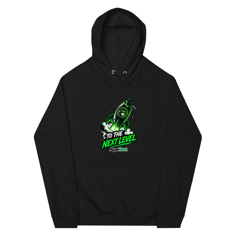 Next Level Raglan Hoodie â€” ApeBot design mockup