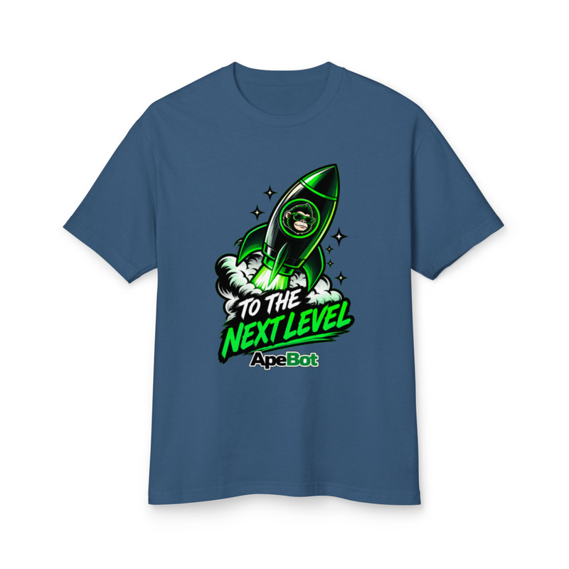 Coffee & Charts Heavyweight Tee â€” ApeBot design mockup